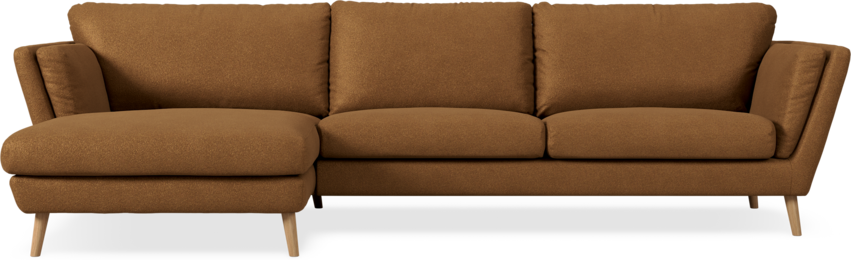 Madison Lux - 3-sits soffa med schäslong vänster - Brun