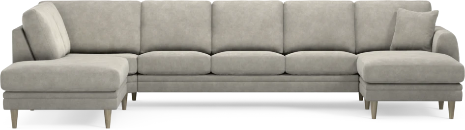 Eden - 3-sits soffa med divan vänster och schäslong höger - Grå