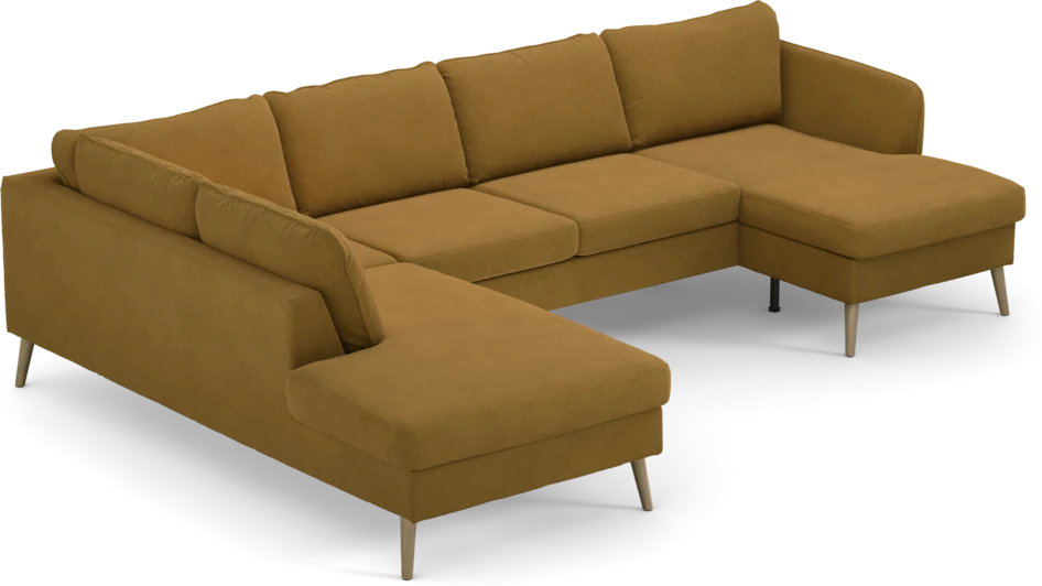 County - 3-sits soffa med divan vänster och schäslong höger - Gul