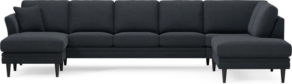 Eden - 3-sits soffa med schäslong vänster och divan höger - Blå