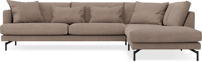 Harper - 3-sits soffa med divan höger - Brun