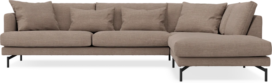 Harper - 3-sits soffa med divan höger - Brun