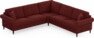 Eden - Hörnsoffa, 2,5+2,5-sits - Röd