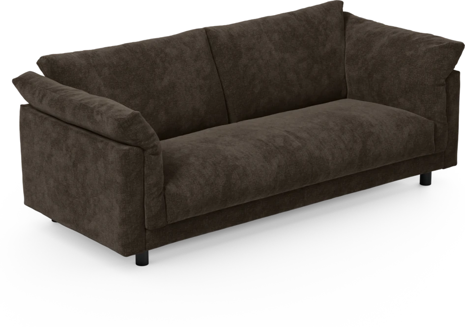 Cherrie - 2,5-sits soffa, hel dyna, fast klädsel - Brun