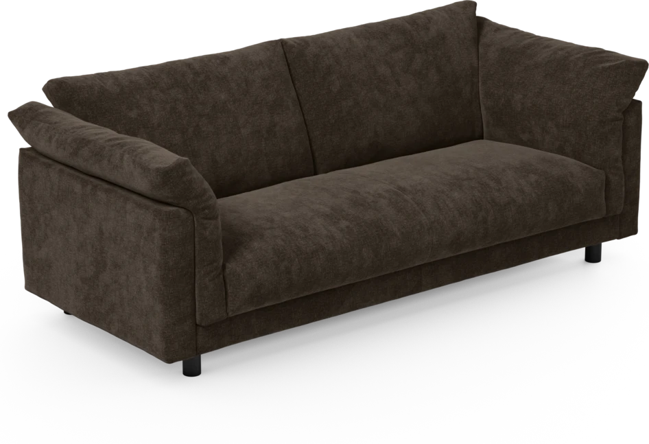 Cherrie - 2,5-sits soffa, hel dyna, fast klädsel - Brun