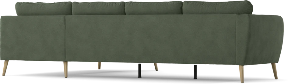 County - 3-sits soffa med divan höger - Grön