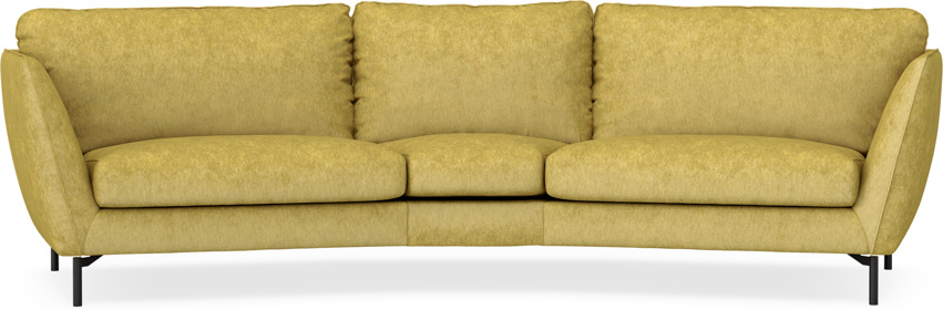 Madison - 3-sits soffa svängd, 90 cm - Gul