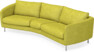 Madison - 3-sits soffa svängd, 90 cm - Gul