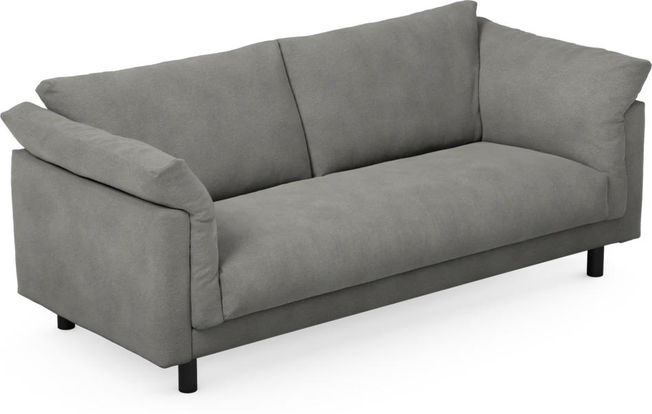 Cherrie - 2,5-sits soffa, hel dyna, fast klädsel - Grå
