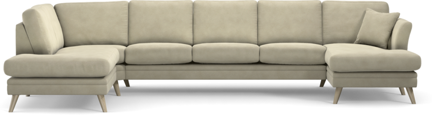 Eden - 3-sits soffa med divan vänster och schäslong höger - Beige