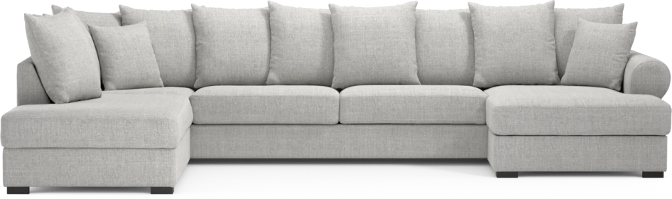 Town - 3-sits soffa med divan vänster och schäslong höger - Grå