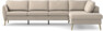 County - 3-sits soffa med divan höger - Beige