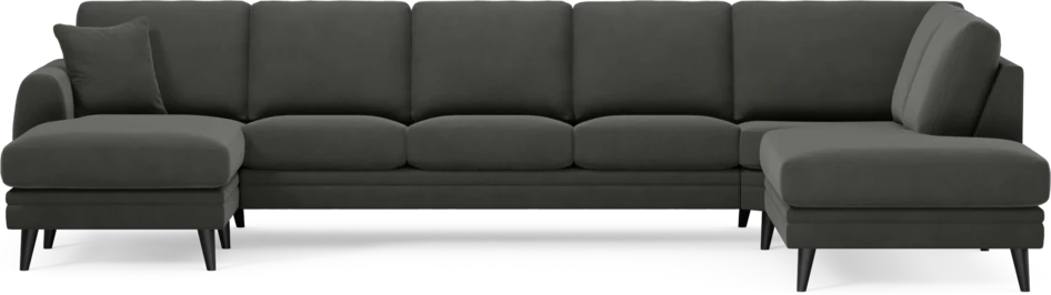 Eden - 3-sits soffa med schäslong vänster och divan höger - Grå