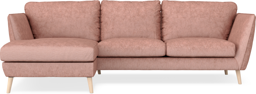 Madison Lux - 2-sits soffa med schäslong vänster - Röd