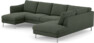 Madison Lux - 2-sits soffa med schäslong vänster och divan höger - Grön