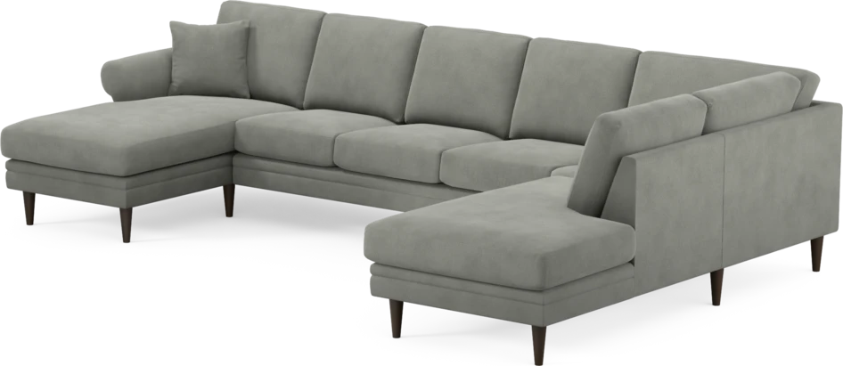 Eden - 3-sits soffa med schäslong vänster och divan höger - Grå