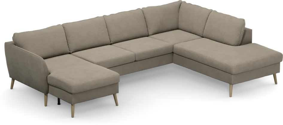 County - 3-sits soffa med schäslong vänster och divan höger - Beige