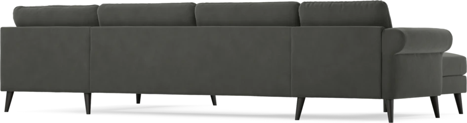 Bridge - 3-sits soffa med schäslong vänster och divan höger - Grå