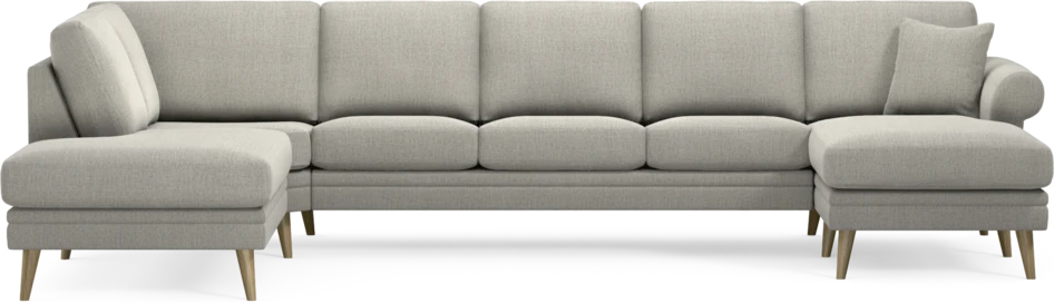 Eden - 3-sits soffa med divan vänster och schäslong höger - Grå