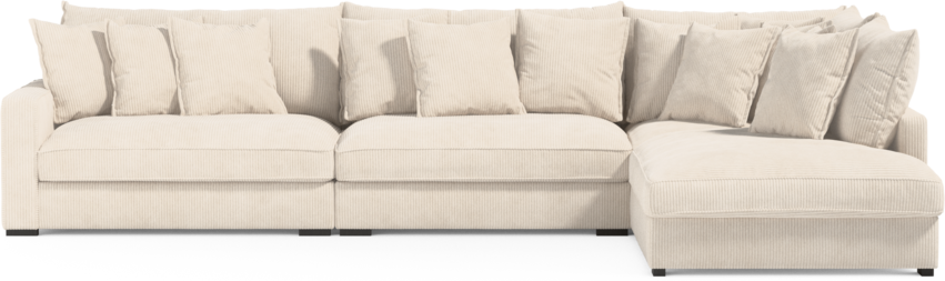 Rossi - 4-sits soffa med divan höger - Vit