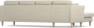 Eden - 3-sits soffa med schäslong - Beige