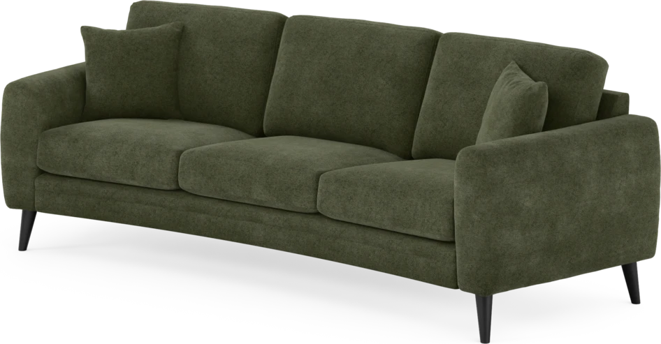 Eden - 3-sits soffa svängd - Grön