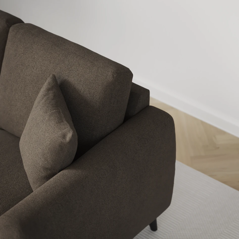 Eden - 2,5-sits soffa svängd - Brun