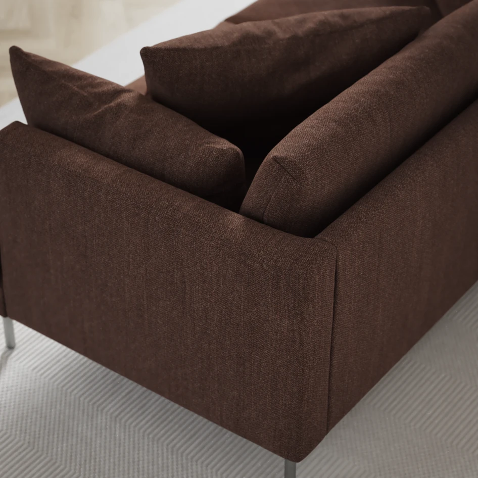 Harper - 3-sits soffa med divan vänster - Orange