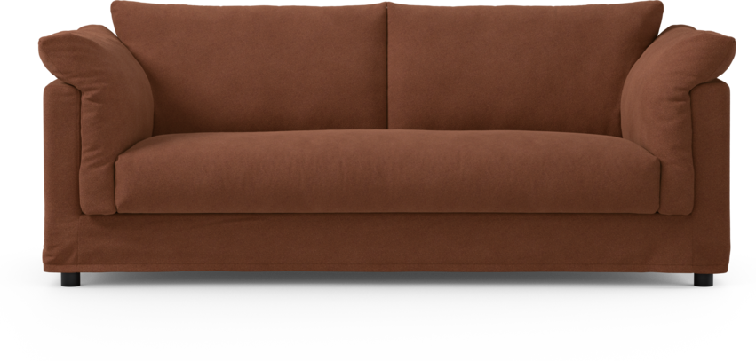 Cherrie - 2,5-sits soffa, hel dyna och kappa - Orange