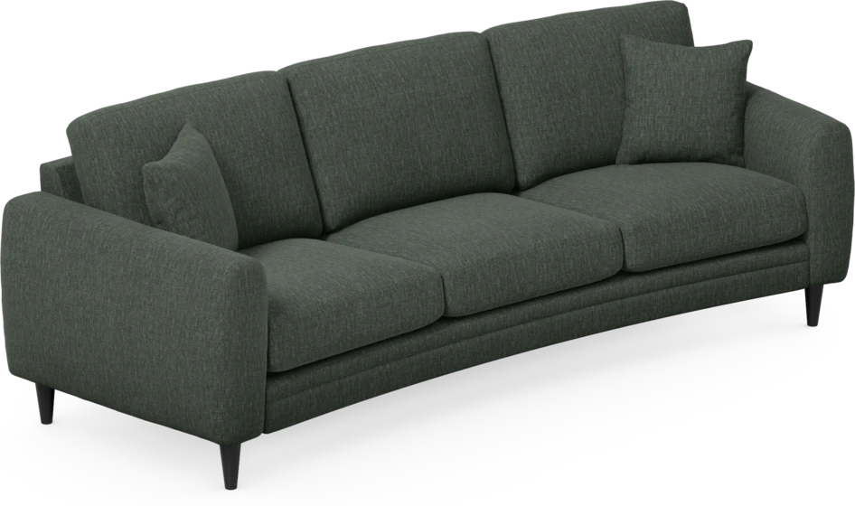 Eden - 3-sits soffa svängd - Grön