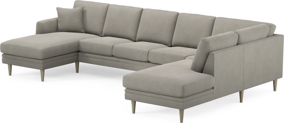 Eden - 3-sits soffa med schäslong vänster och divan höger - Grå