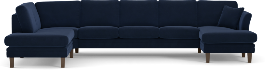 Eden - 3-sits soffa med divan vänster och schäslong höger - Blå