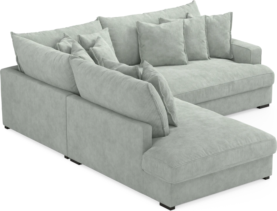 Rossi - 2-sits soffa med divan vänster - Blå