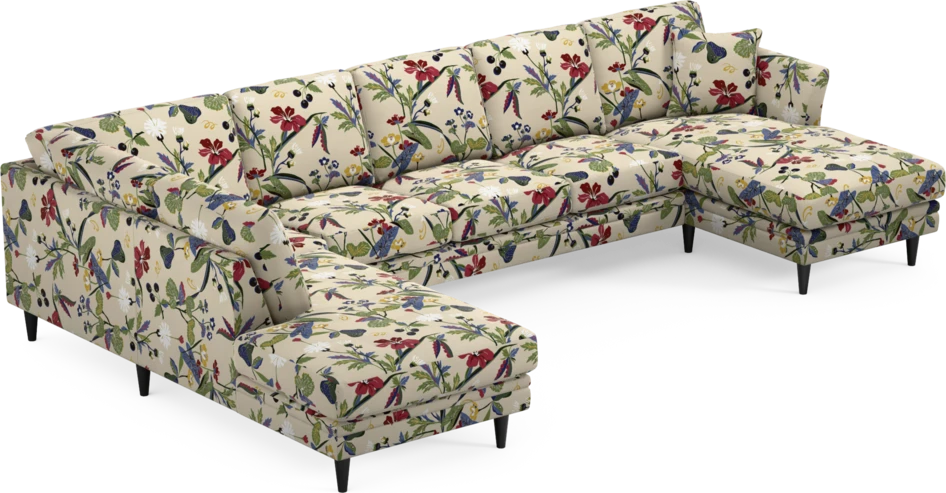 Eden - 3-sits soffa med divan vänster och schäslong höger - Flerfärgad