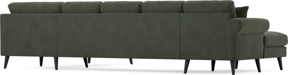 Eden - 3-sits soffa med schäslong vänster och divan höger - Grön