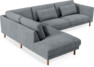 Willow - 3-sits soffa med divan vänster, fast klädsel - Grå