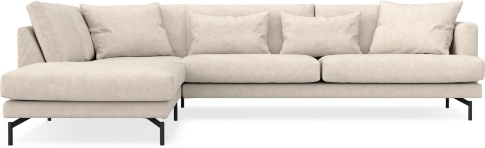 Harper - 3-sits soffa med divan vänster - Vit