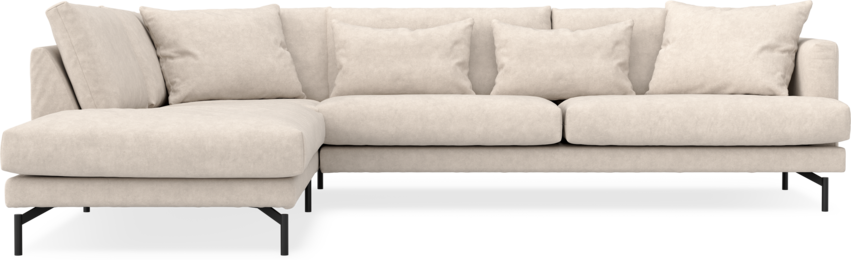 Harper - 3-sits soffa med divan vänster - Vit