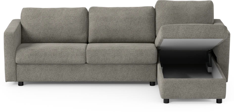 Lindö - Bäddsoffa 2,5-sits med schäslong, vändbar - Grå
