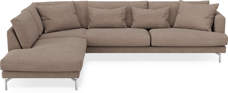 Harper - 3-sits soffa med divan vänster - Brun
