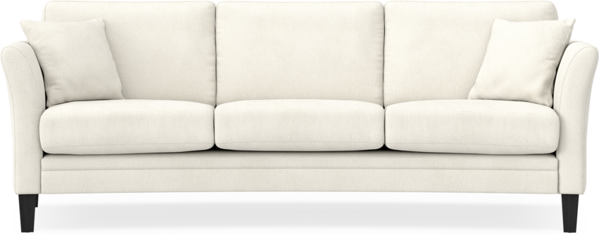 Eden - 3-sits soffa svängd - Vit