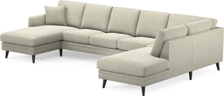 Eden - 3-sits soffa med schäslong vänster och divan höger - Beige