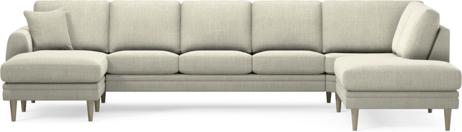Eden - 3-sits soffa med schäslong vänster och divan höger - Beige