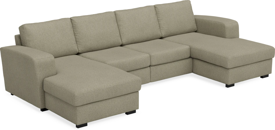 Friday - 2-sits soffa med två schäslonger - Beige