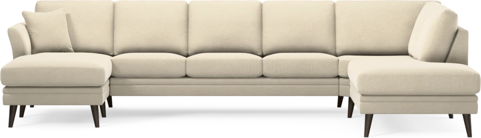 Eden - 3-sits soffa med schäslong vänster och divan höger - Beige