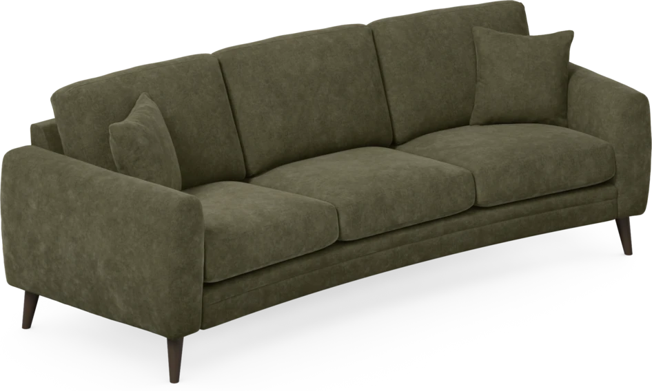 Eden - 3-sits soffa svängd - Grön