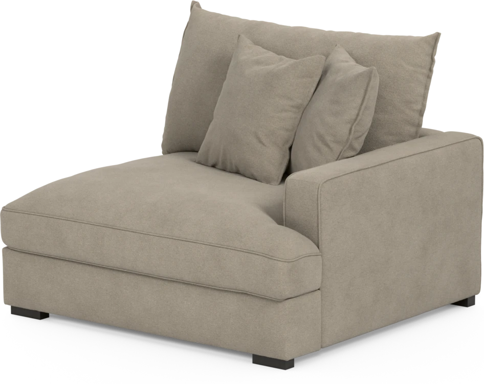 Rossi - 1,5-sits med armstöd höger - Beige