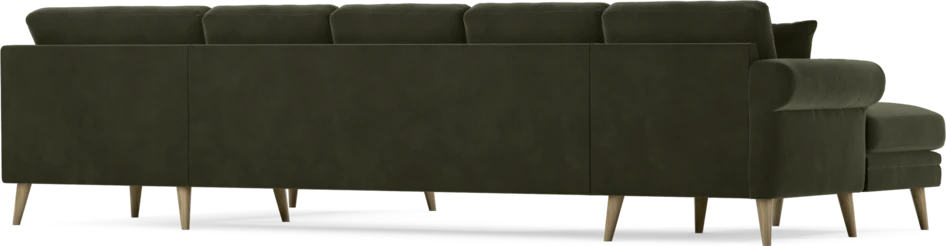 Eden - 3-sits soffa med schäslong vänster och divan höger - Grön