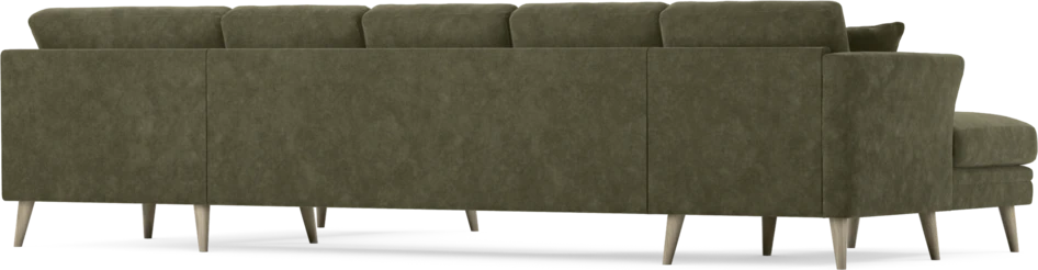 Eden - 3-sits soffa med schäslong vänster och divan höger - Grön