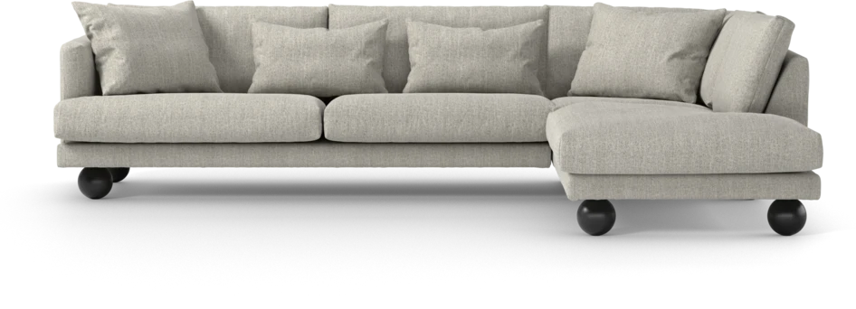 Harper - 3-sits soffa med divan höger - Vit